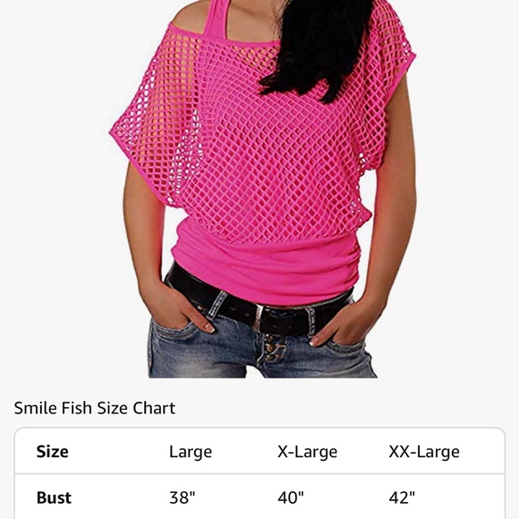 Pink Fishnet Top - Picture 1 of 4